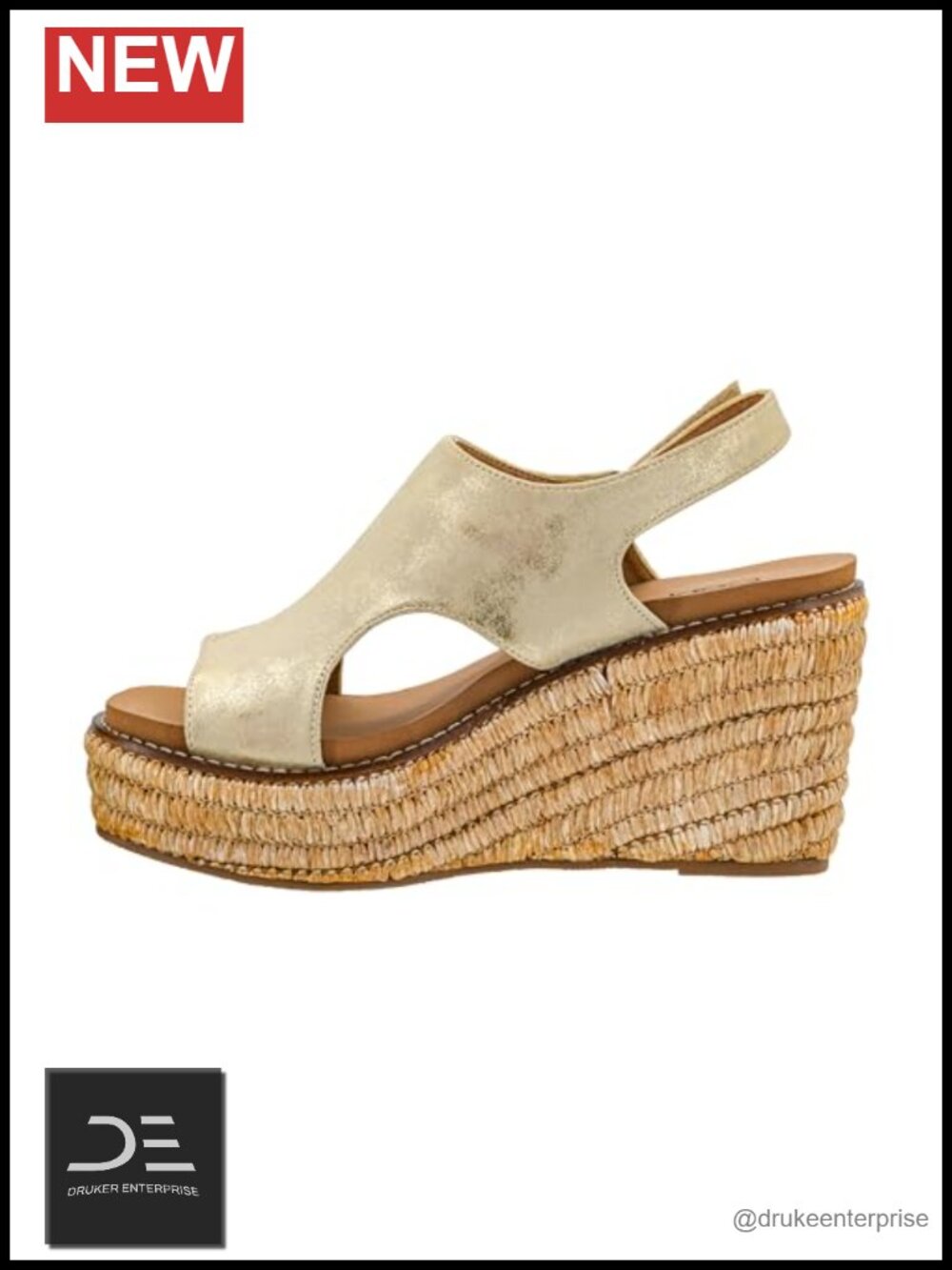 Wedge Sandals with EVA Insoles & Jute Wrapped Bottom, Slip On, Peep Toe